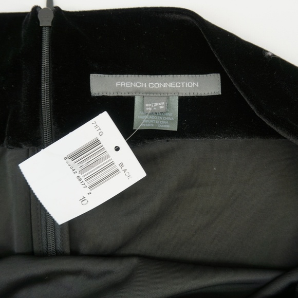 French Connection Velvet Off Shoulder Sheath Dress - Picture 5 of 8